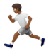 🏃🏾 person running: medium-dark skin tone display on Apple